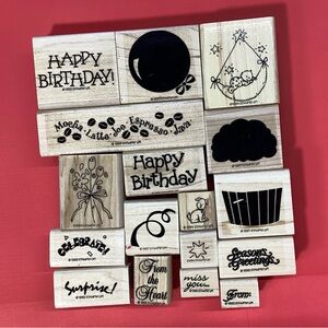 Stampin' Up! Vintage Celebration Rubber Stamp Set